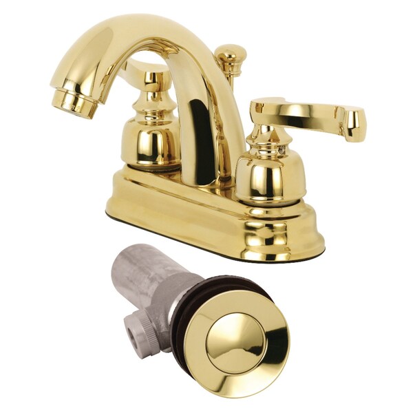KB5612FLB 4" Centerset Bathroom Faucet, Polished Brass